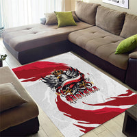 Poland National Flag Day Area Rug Fierce Polish Eagle Crown