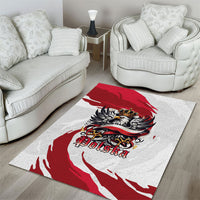 Poland National Flag Day Area Rug Fierce Polish Eagle Crown