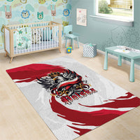 Poland National Flag Day Area Rug Fierce Polish Eagle Crown