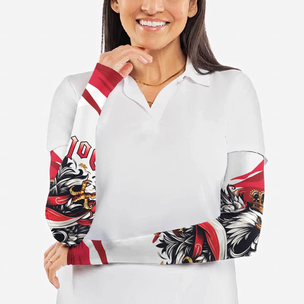 Poland National Flag Day Arm Sleeves Fierce Polish Eagle Crown
