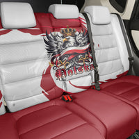 Poland National Flag Day Back Car Seat Cover Fierce Polish Eagle Crown
