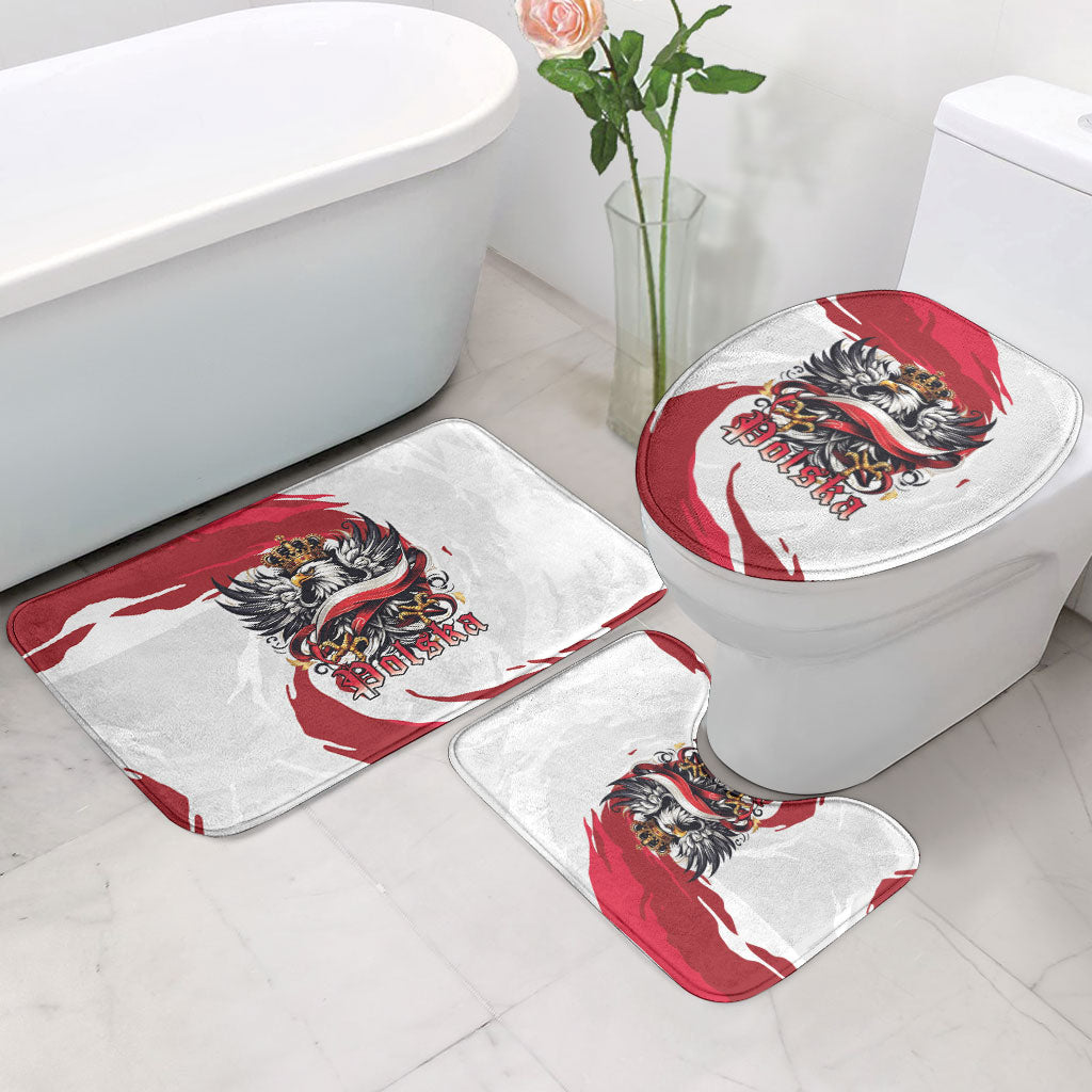 Poland National Flag Day Bathroom Set Fierce Polish Eagle Crown