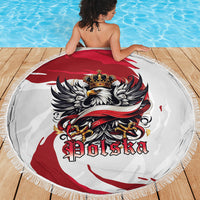 Poland National Flag Day Beach Blanket Fierce Polish Eagle Crown