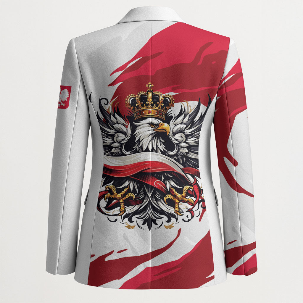 Poland National Flag Day Blazer Fierce Polish Eagle Crown