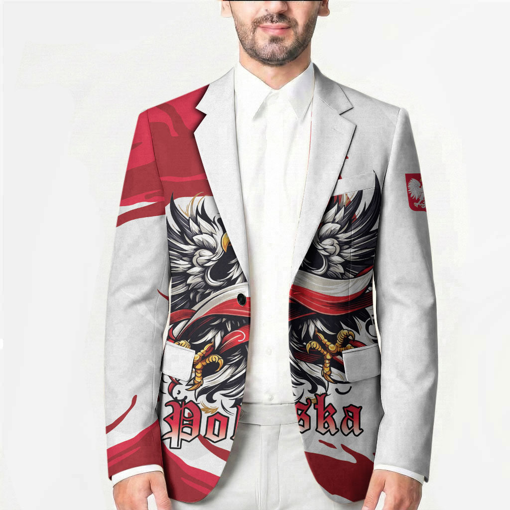 Poland National Flag Day Blazer Fierce Polish Eagle Crown