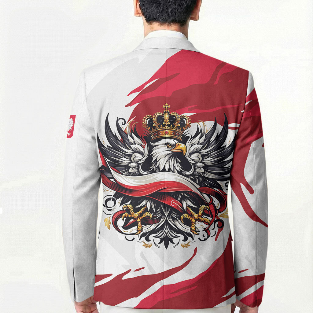 Poland National Flag Day Blazer Fierce Polish Eagle Crown