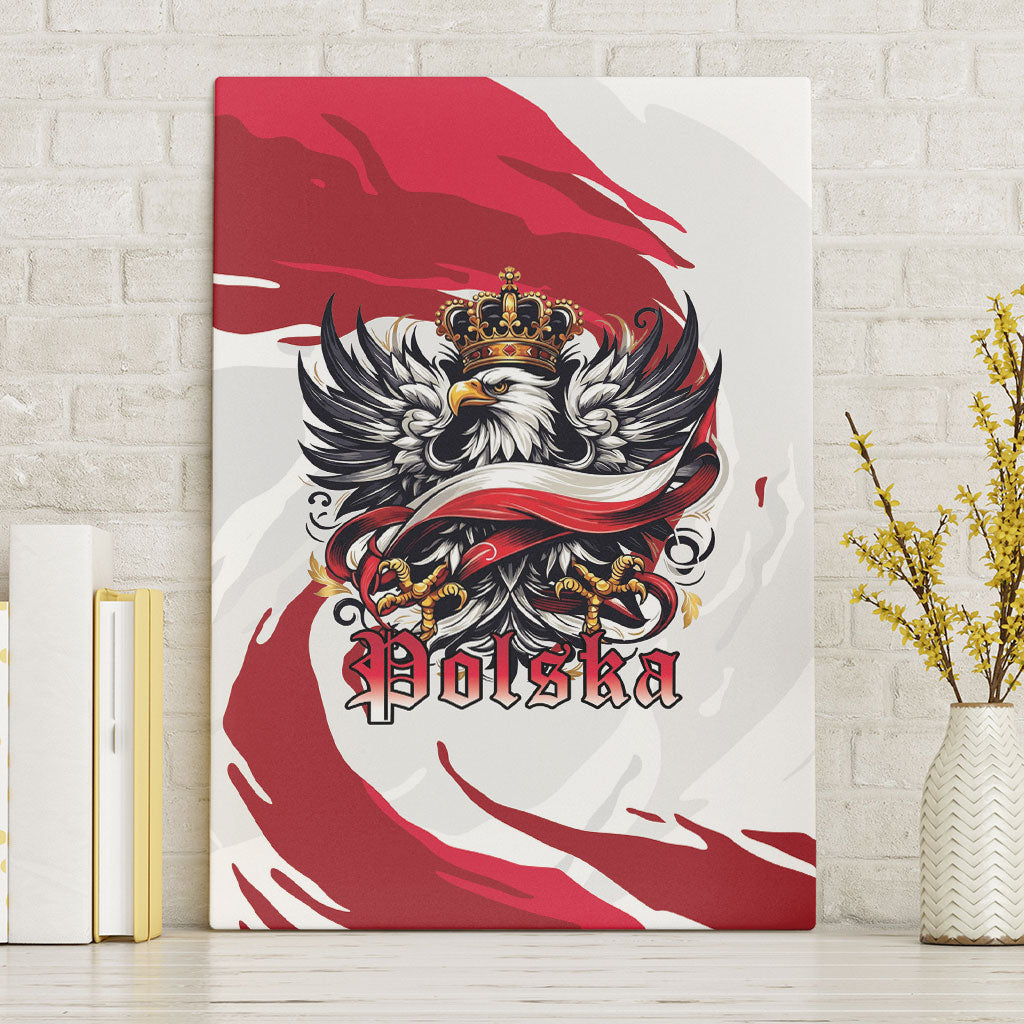 Poland National Flag Day Canvas Wall Art Fierce Polish Eagle Crown