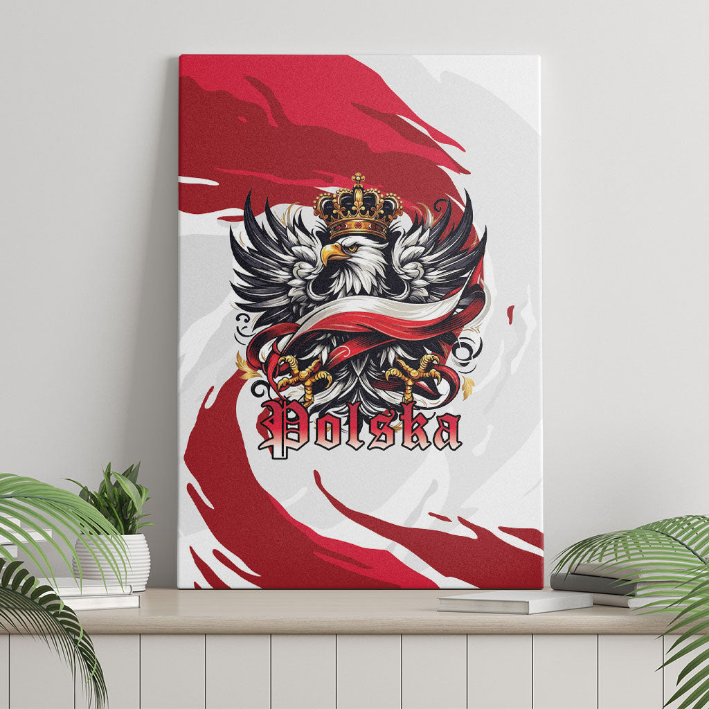 Poland National Flag Day Canvas Wall Art Fierce Polish Eagle Crown