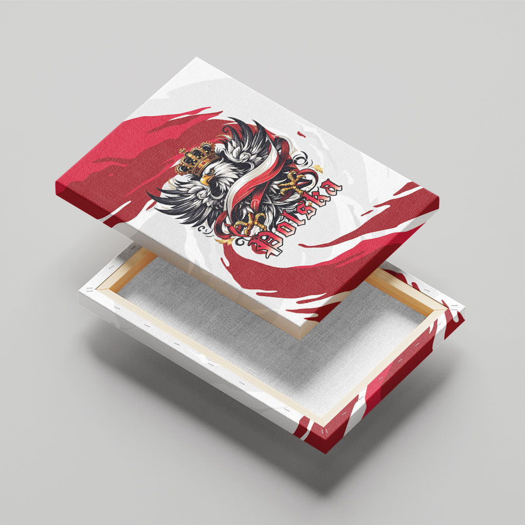 Poland National Flag Day Canvas Wall Art Fierce Polish Eagle Crown