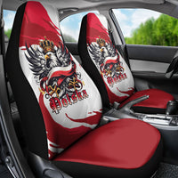 Poland National Flag Day Car Seat Cover Fierce Polish Eagle Crown