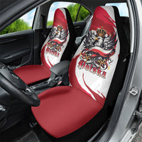Poland National Flag Day Car Seat Cover Fierce Polish Eagle Crown