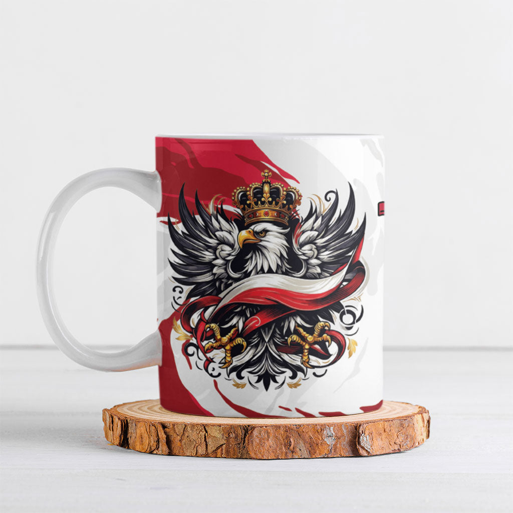 Poland National Flag Day Ceramic Mug Fierce Polish Eagle Crown