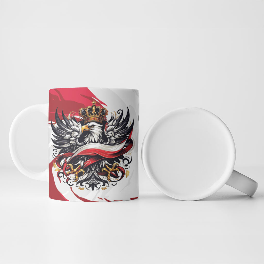 Poland National Flag Day Ceramic Mug Fierce Polish Eagle Crown