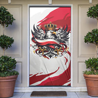 Poland National Flag Day Door Cover Fierce Polish Eagle Crown