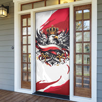 Poland National Flag Day Door Cover Fierce Polish Eagle Crown