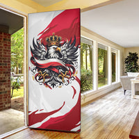 Poland National Flag Day Door Cover Fierce Polish Eagle Crown