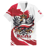 Poland National Flag Day Hawaiian Shirt Fierce Polish Eagle Crown