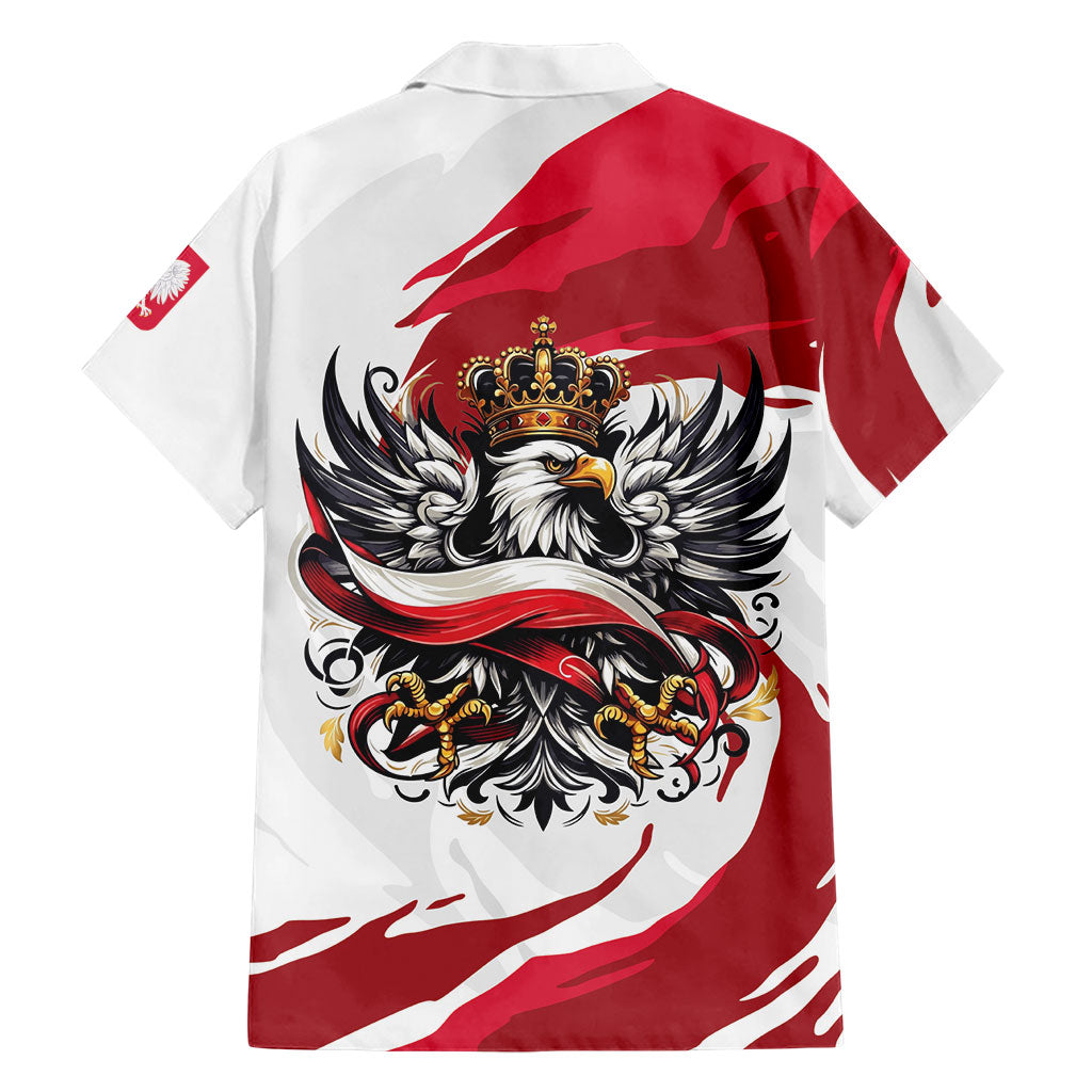 Poland National Flag Day Hawaiian Shirt Fierce Polish Eagle Crown