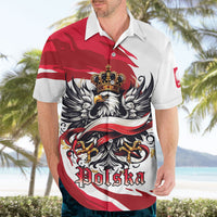 Poland National Flag Day Hawaiian Shirt Fierce Polish Eagle Crown