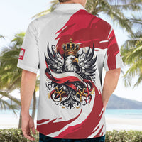 Poland National Flag Day Hawaiian Shirt Fierce Polish Eagle Crown