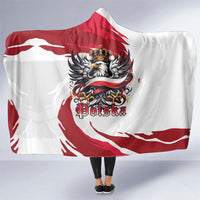 Poland National Flag Day Hooded Blanket Fierce Polish Eagle Crown
