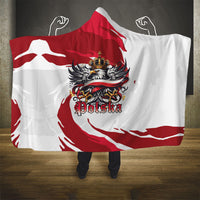 Poland National Flag Day Hooded Blanket Fierce Polish Eagle Crown