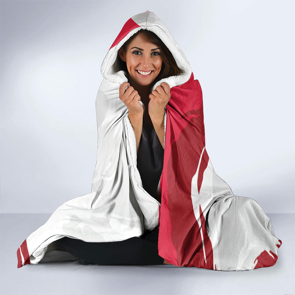 Poland National Flag Day Hooded Blanket Fierce Polish Eagle Crown