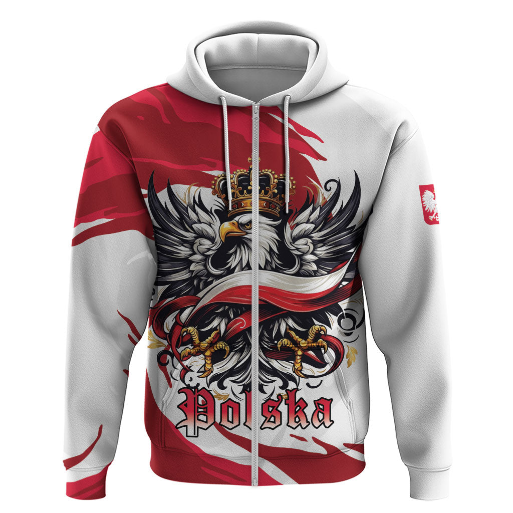 Poland National Flag Day Hoodie Fierce Polish Eagle Crown