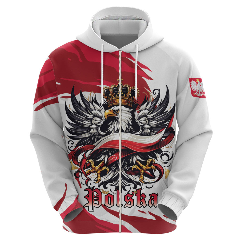 Poland National Flag Day Hoodie Fierce Polish Eagle Crown
