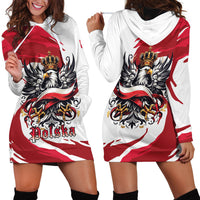 Poland National Flag Day Hoodie Dress Fierce Polish Eagle Crown