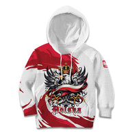 Poland National Flag Day Kid Hoodie Fierce Polish Eagle Crown