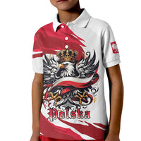 Poland National Flag Day Kid Polo Shirt Fierce Polish Eagle Crown