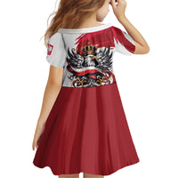 Poland National Flag Day Kid Short Sleeve Dress Fierce Polish Eagle Crown