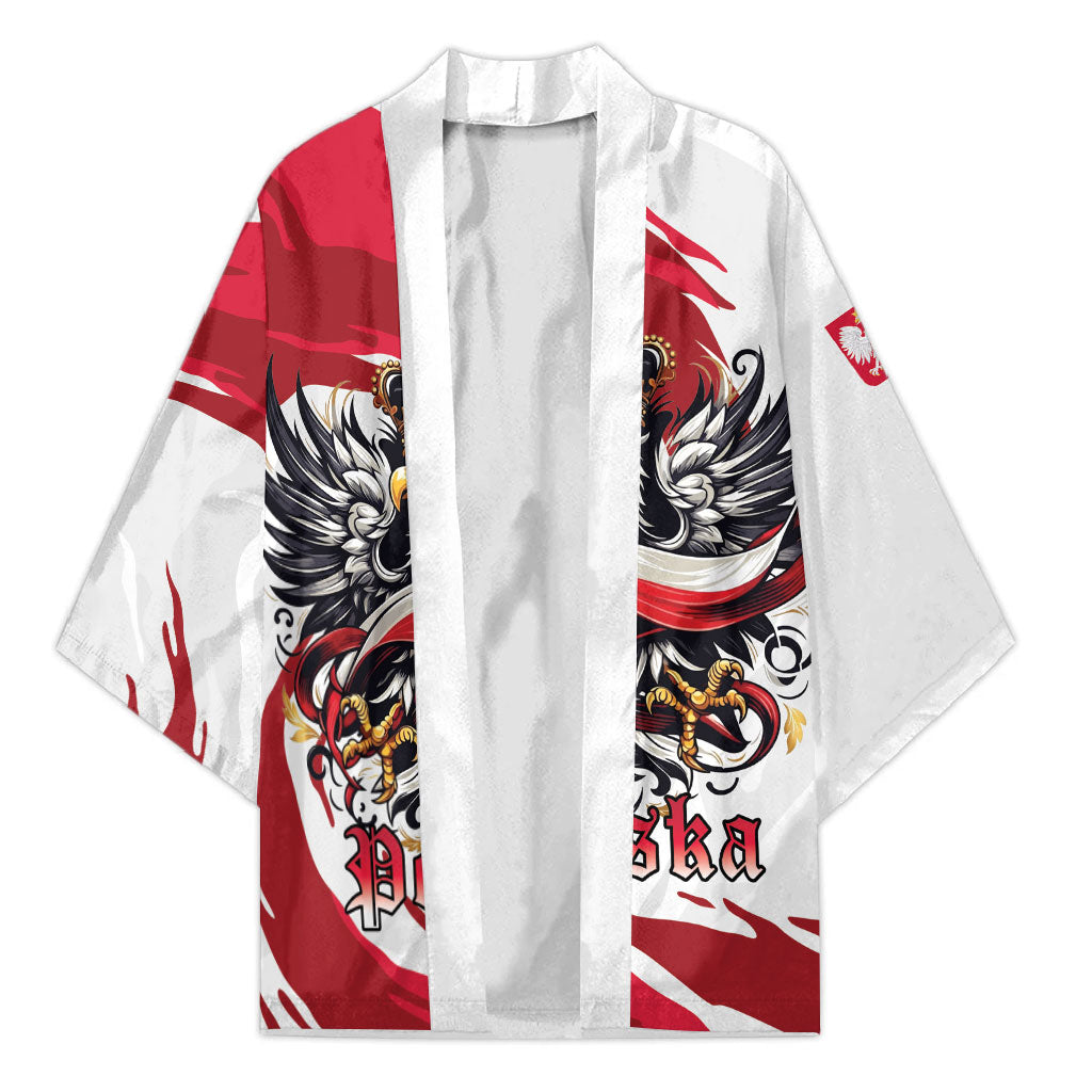 Poland National Flag Day Kimono Fierce Polish Eagle Crown