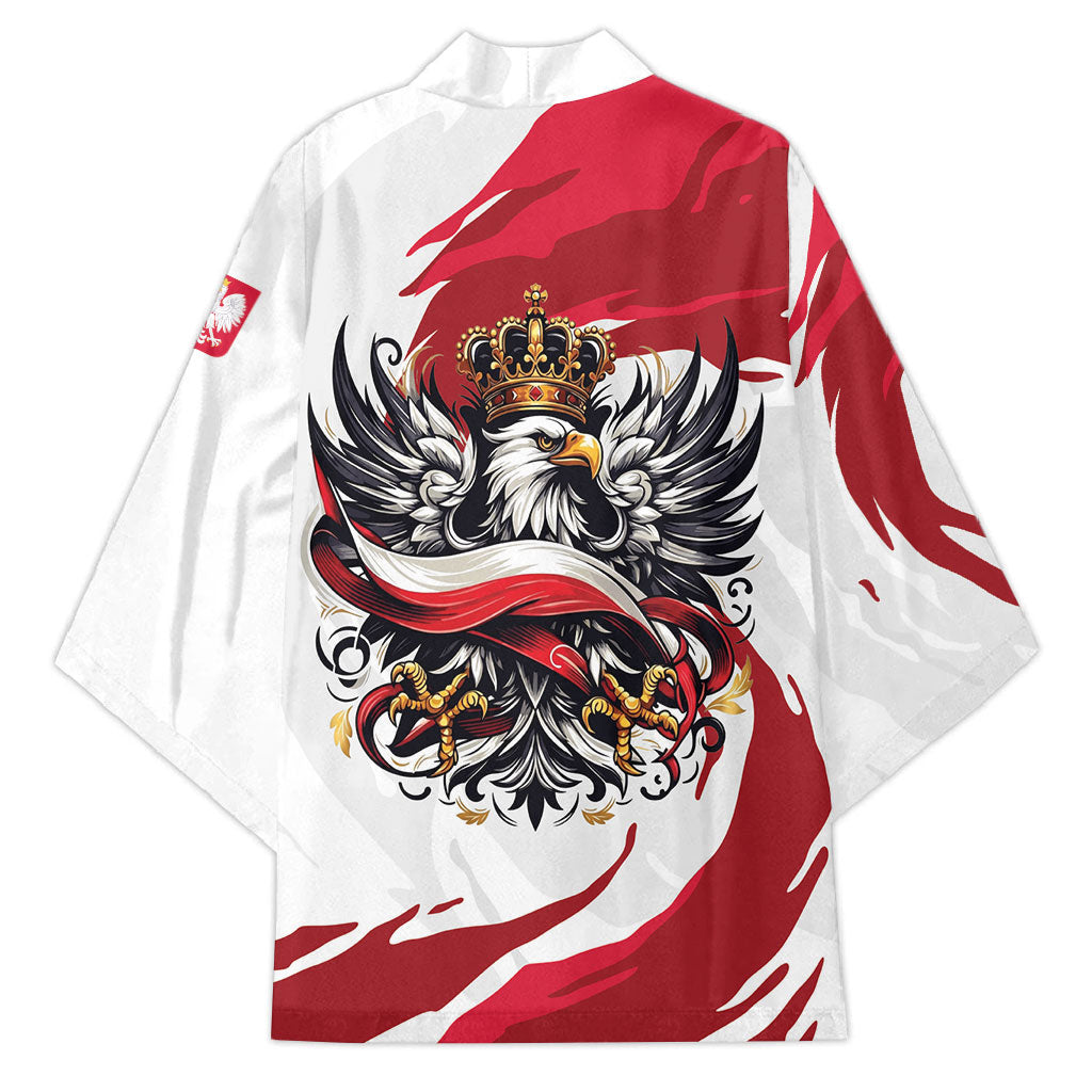 Poland National Flag Day Kimono Fierce Polish Eagle Crown