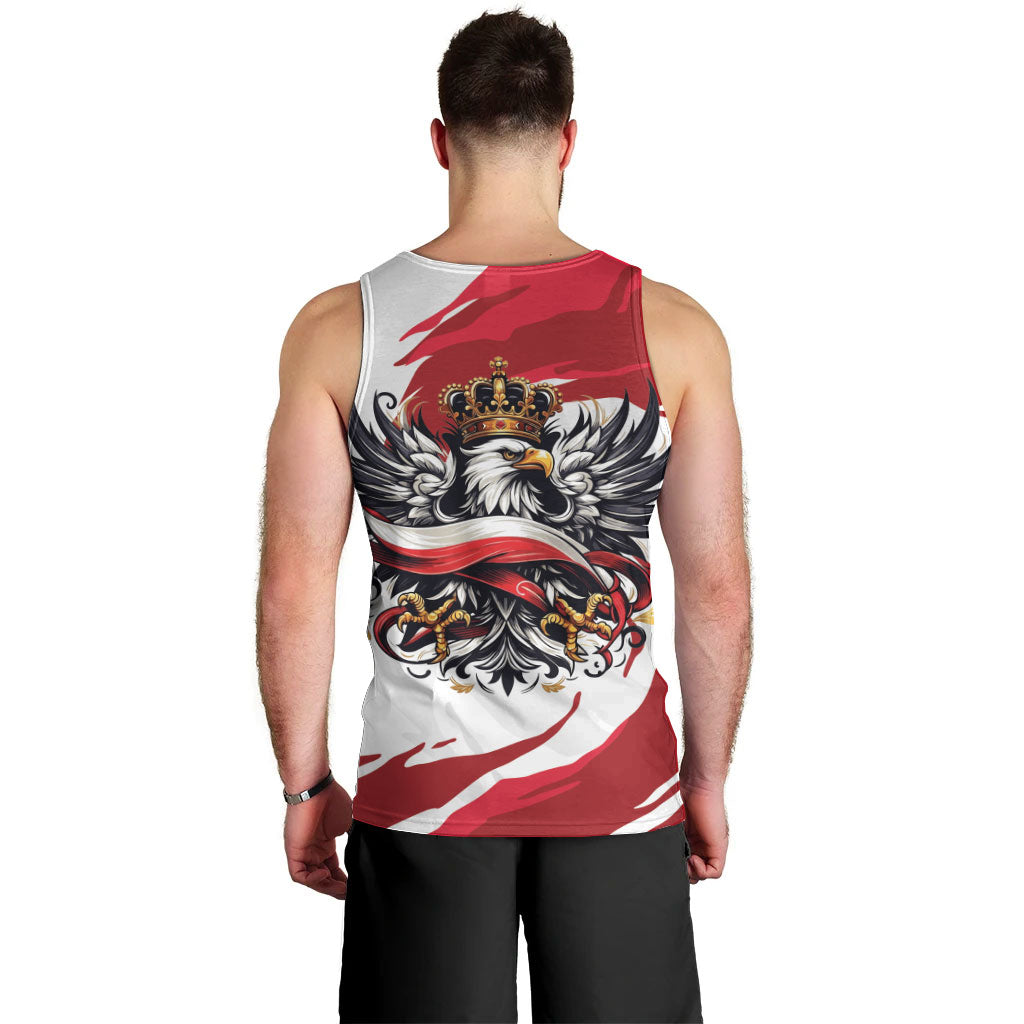 Poland National Flag Day Men Tank Top Fierce Polish Eagle Crown