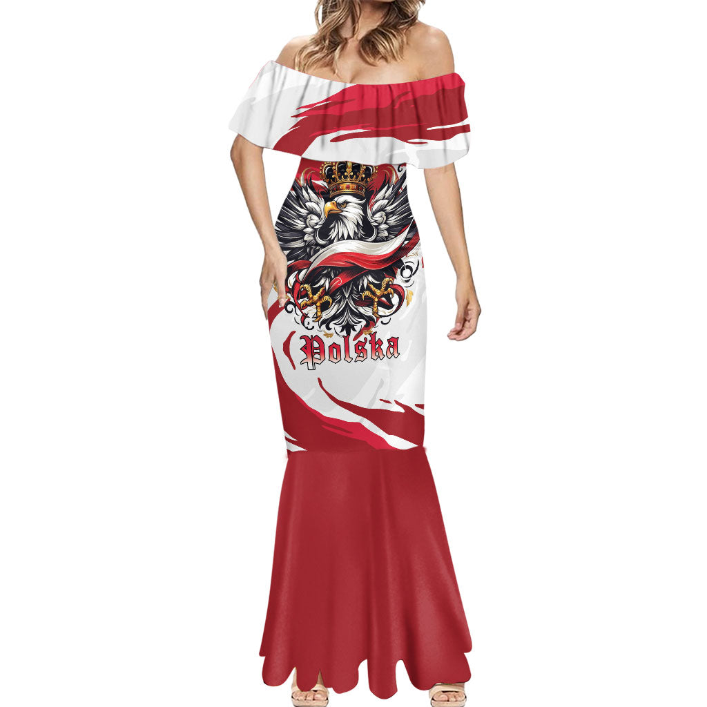 Poland National Flag Day Mermaid Dress Fierce Polish Eagle Crown