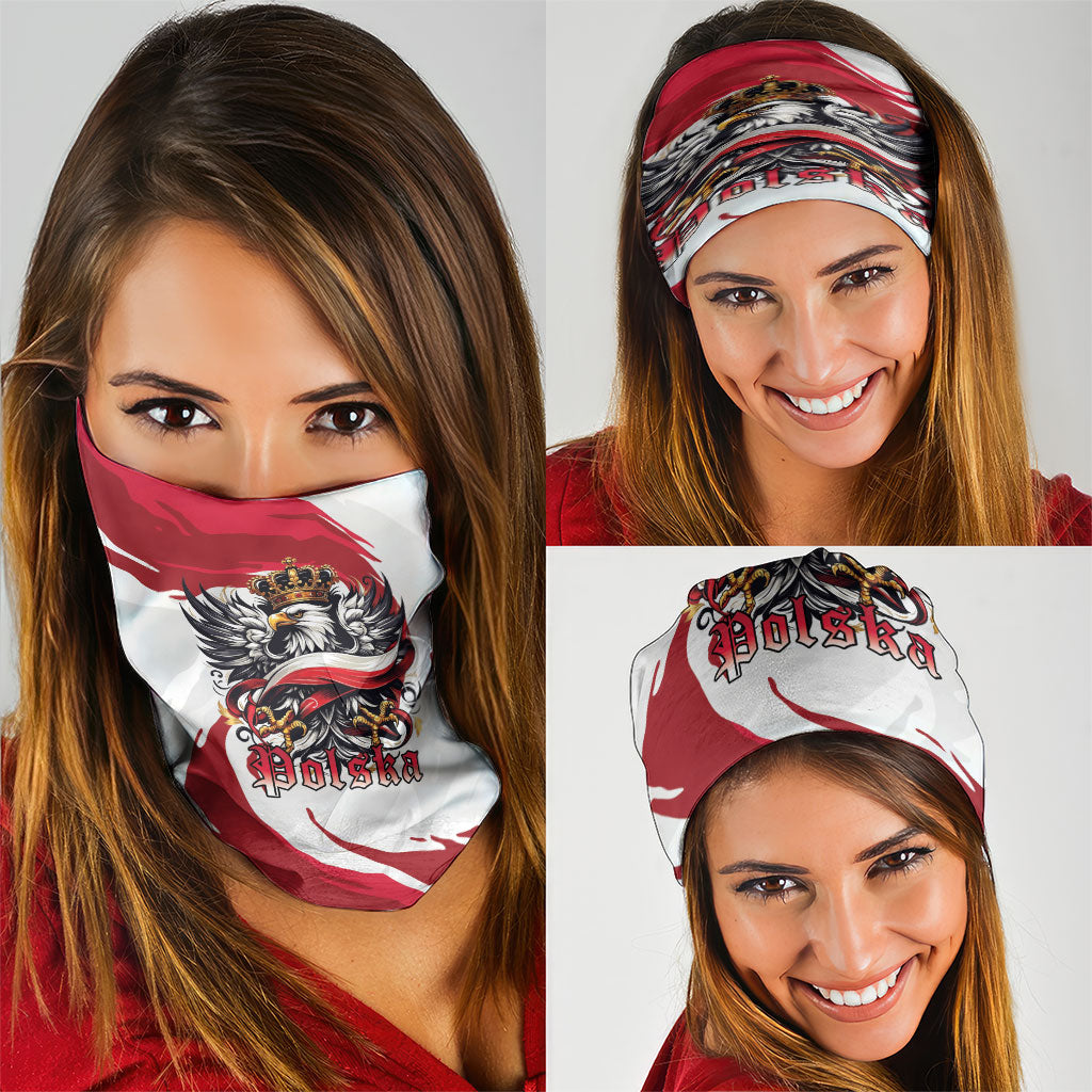 Poland National Flag Day Neck Gaiter Fierce Polish Eagle Crown