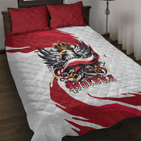 Poland National Flag Day Quilt Bed Set Fierce Polish Eagle Crown