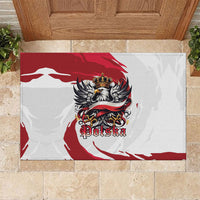 Poland National Flag Day Rubber Doormat Fierce Polish Eagle Crown