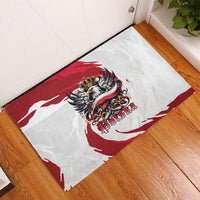 Poland National Flag Day Rubber Doormat Fierce Polish Eagle Crown