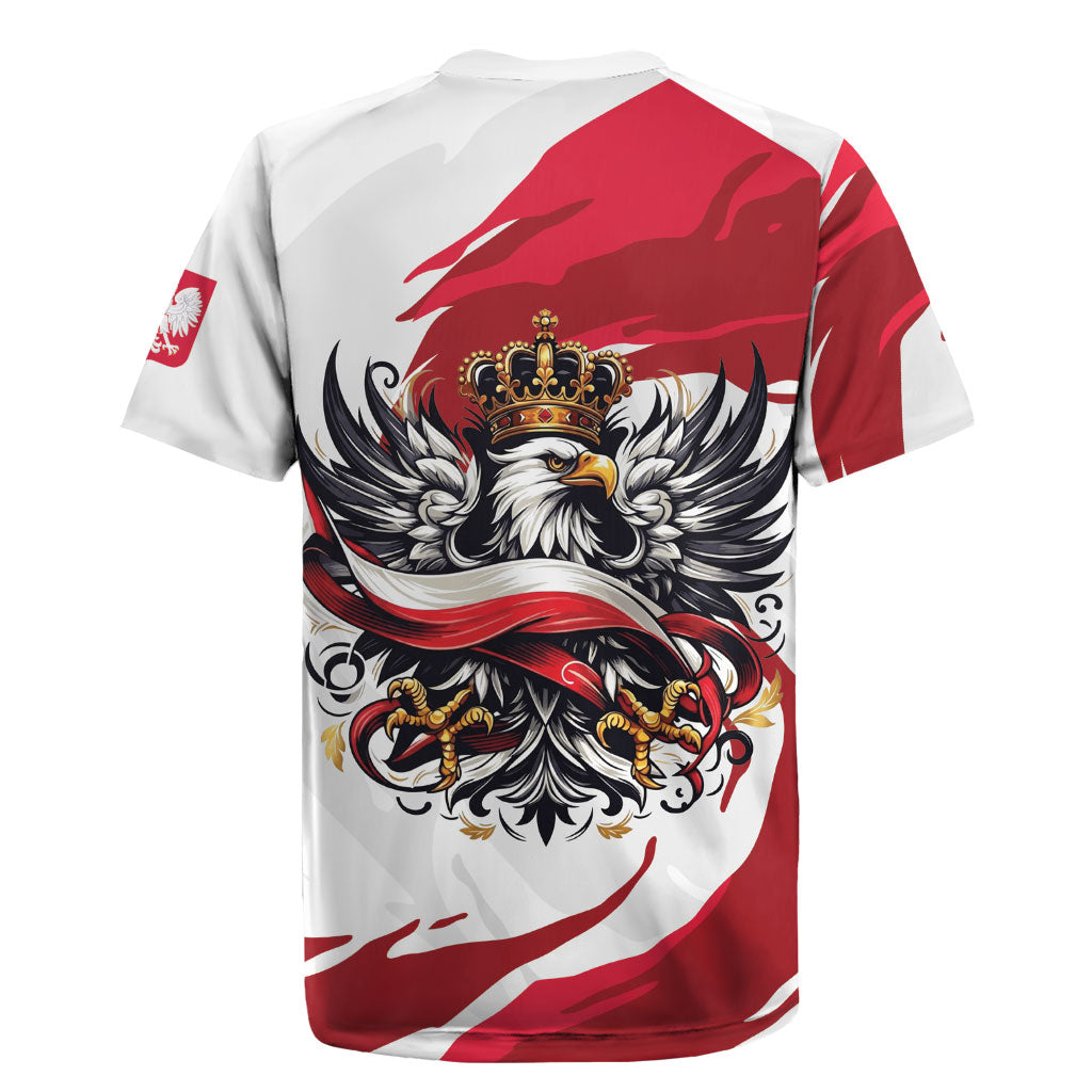 Poland National Flag Day Rugby Jersey Fierce Polish Eagle Crown