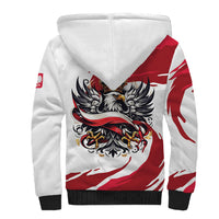 Poland National Flag Day Sherpa Hoodie Fierce Polish Eagle Crown