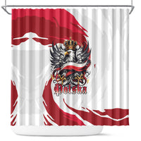 Poland National Flag Day Shower Curtain Fierce Polish Eagle Crown