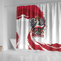Poland National Flag Day Shower Curtain Fierce Polish Eagle Crown