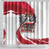 Poland National Flag Day Shower Curtain Fierce Polish Eagle Crown