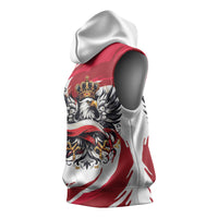 Poland National Flag Day Sleeveless Hoodie Fierce Polish Eagle Crown