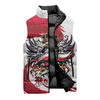 Poland National Flag Day Sleeveless Puffer Jacket Fierce Polish Eagle Crown