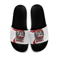 Poland National Flag Day Slide Sandals Fierce Polish Eagle Crown
