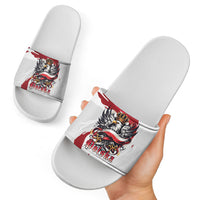 Poland National Flag Day Slide Sandals Fierce Polish Eagle Crown